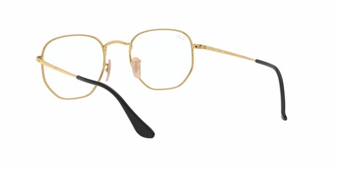 Brillen Ray-Ban Hexagonal RX 6448 (2991) - RB 6448 2991 farbe top black on gold form unregelmäßig gläser demo lens