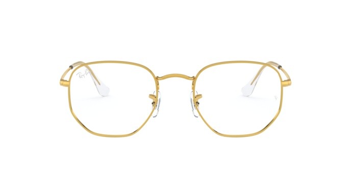 Occhiali da vista Ray-Ban Hexagonal RX 6448 (3086) - RB 6448 3086 colore legend gold forma irregolare lenti demo lens