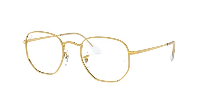 Occhiali da vista Ray-Ban Hexagonal RX 6448 (3086) - RB 6448 3086 colore legend gold forma irregolare lenti demo lens