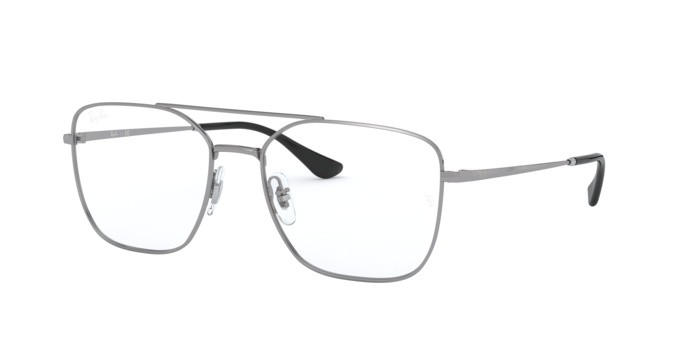 Eyeglasses Ray-Ban RX 6450 (2502) - RB 6450 2502 color gunmetal shape irregular lenses demo lens