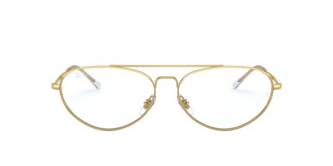 Occhiali da vista Ray-Ban RX 6454 (2500) - RB 6454 2500 colore shiny gold forma ovale lenti demo lens
