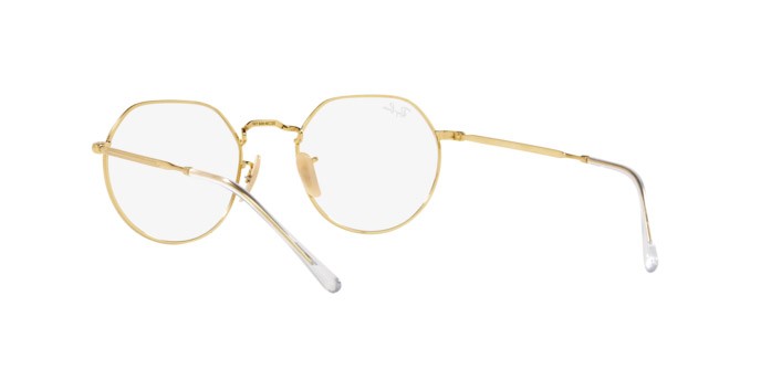 Occhiali da vista Ray-Ban Jack RX 6465 (2890) - RB 6465 2890 colore matte black on arista forma irregolare lenti demo lens