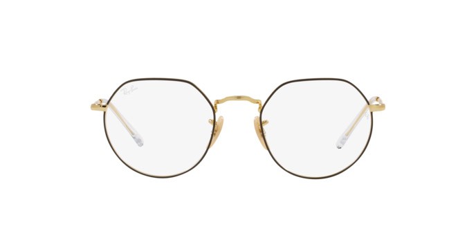 Occhiali da vista Ray-Ban Jack RX 6465 (2890) - RB 6465 2890 colore matte black on arista forma irregolare lenti demo lens
