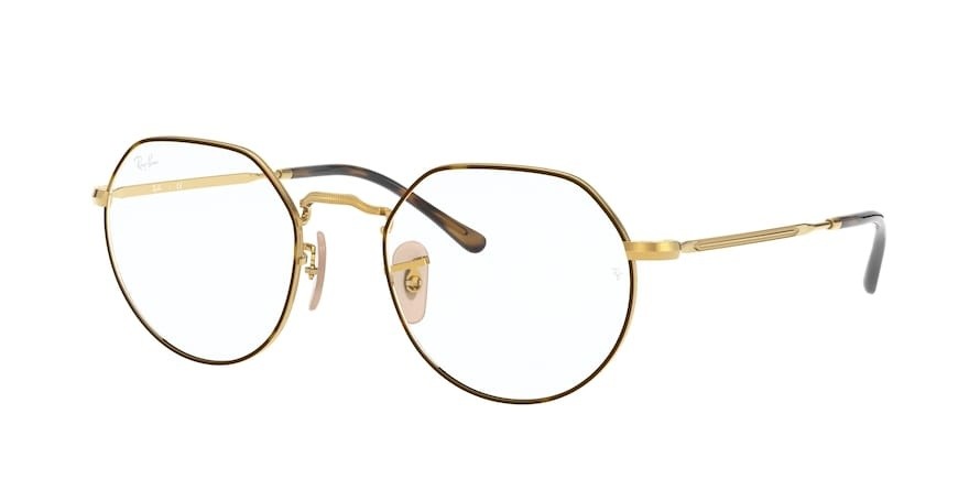 Occhiali da vista Ray-Ban Jack RX 6465 (2945) - RB 6465 2945 colore havana on arista forma irregolare lenti demo lens