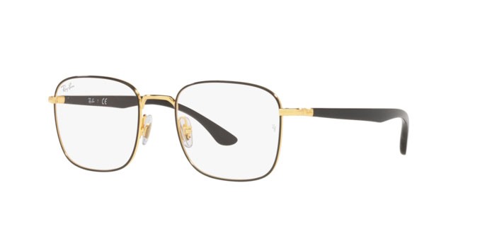 Occhiali da vista Ray-Ban RX 6469 (2991) - RB 6469 2991 colore black on arista forma quadrato lenti demo lens