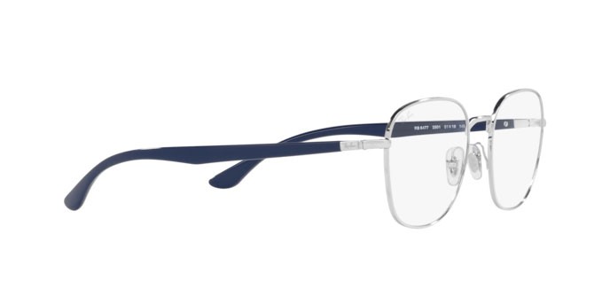 Brillen Ray-Ban RX 6477 (2501) - RB 6477 2501 farbe silver form quadratisch gläser demo lens