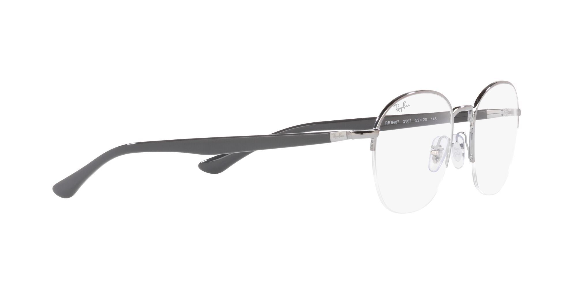 Brillen Ray-Ban RX 6487 (2502) - RB 6487 2502 farbe gunmetal form quadratisch gläser trasparente