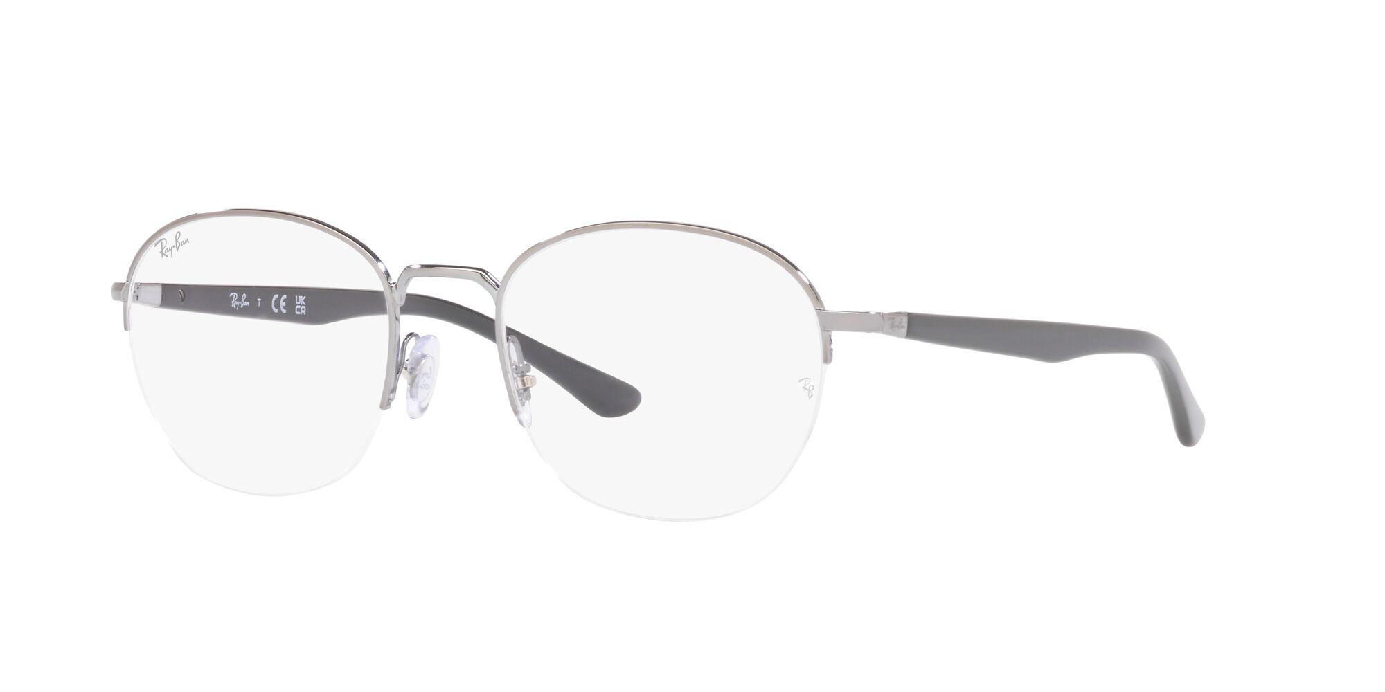 Brillen Ray-Ban RX 6487 (2502) - RB 6487 2502 farbe gunmetal form quadratisch gläser trasparente