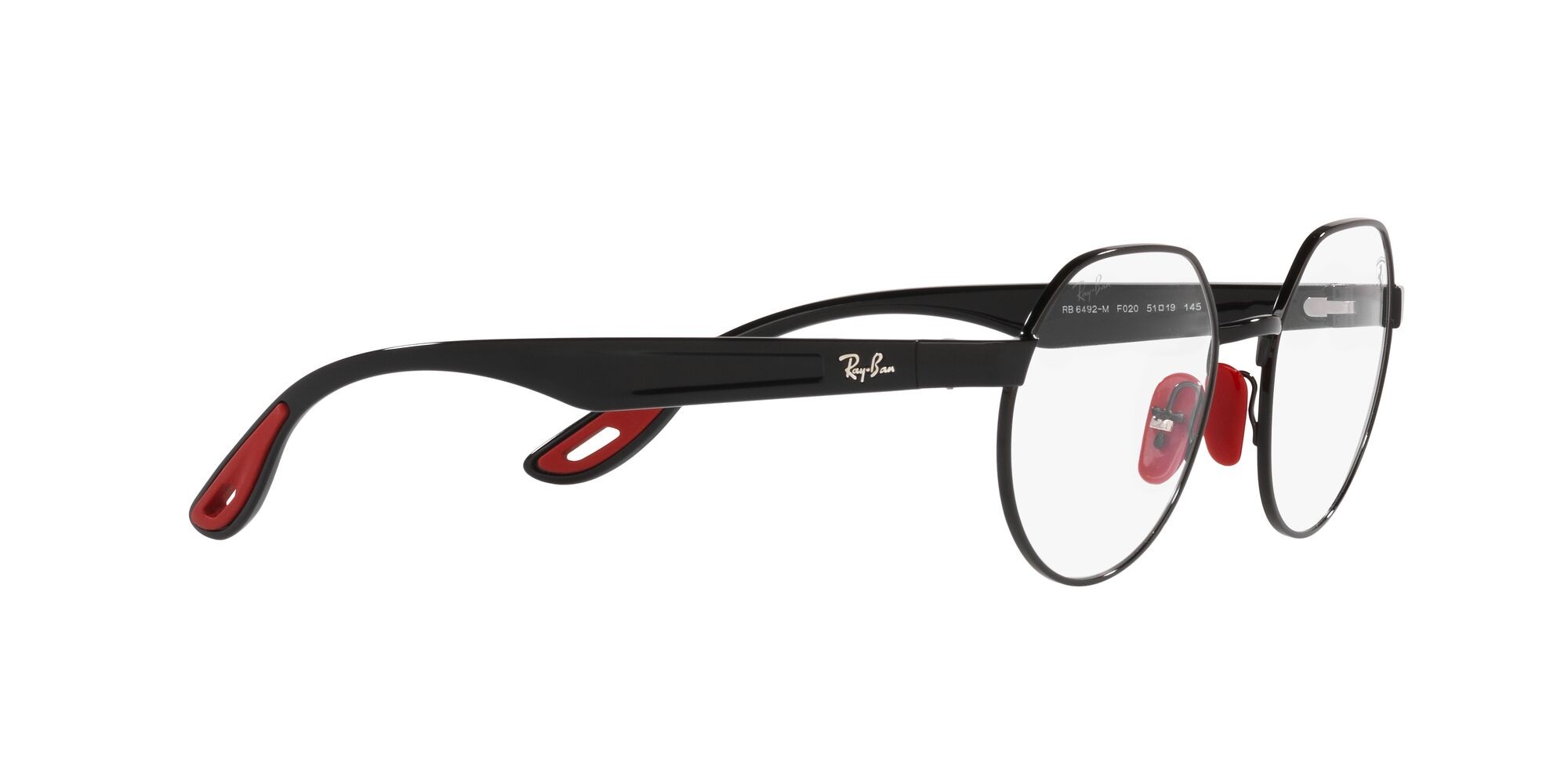 Brillen Ray-Ban Scuderia Ferrari RX 6492M (F020) - RB 6492M F020 farbe nero form unregelmäßig gläser lente demo