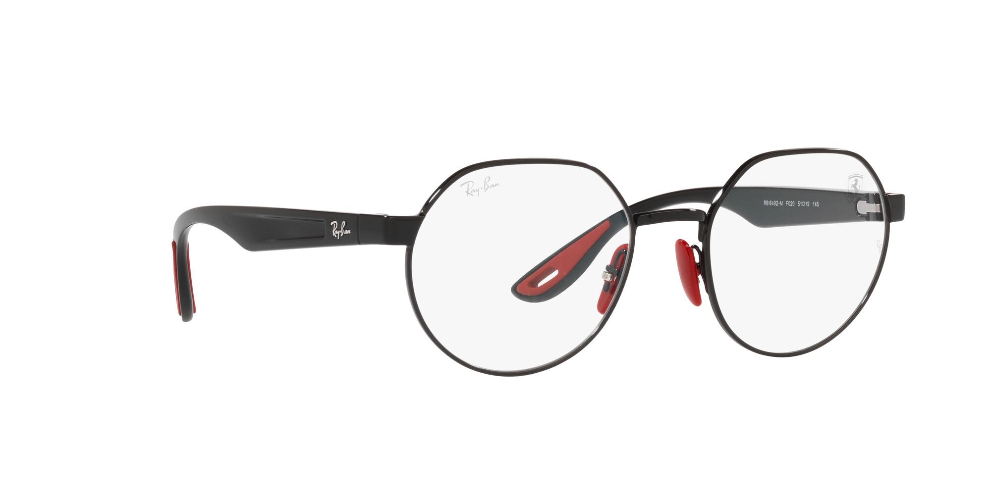 Brillen Ray-Ban Scuderia Ferrari RX 6492M (F020) - RB 6492M F020 farbe nero form unregelmäßig gläser lente demo