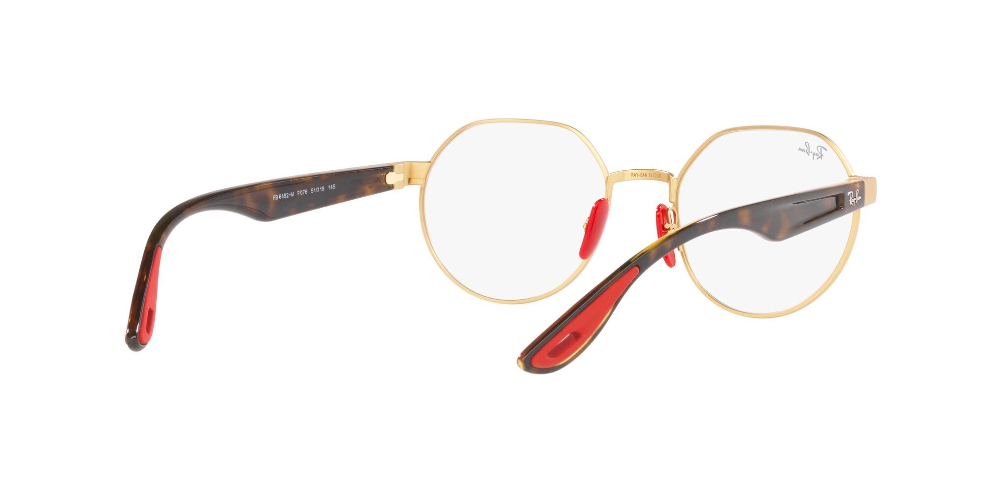 Brillen Ray-Ban Scuderia Ferrari RX 6492M (F076) - RB 6492M F076 farbe oro form unregelmäßig gläser lente demo