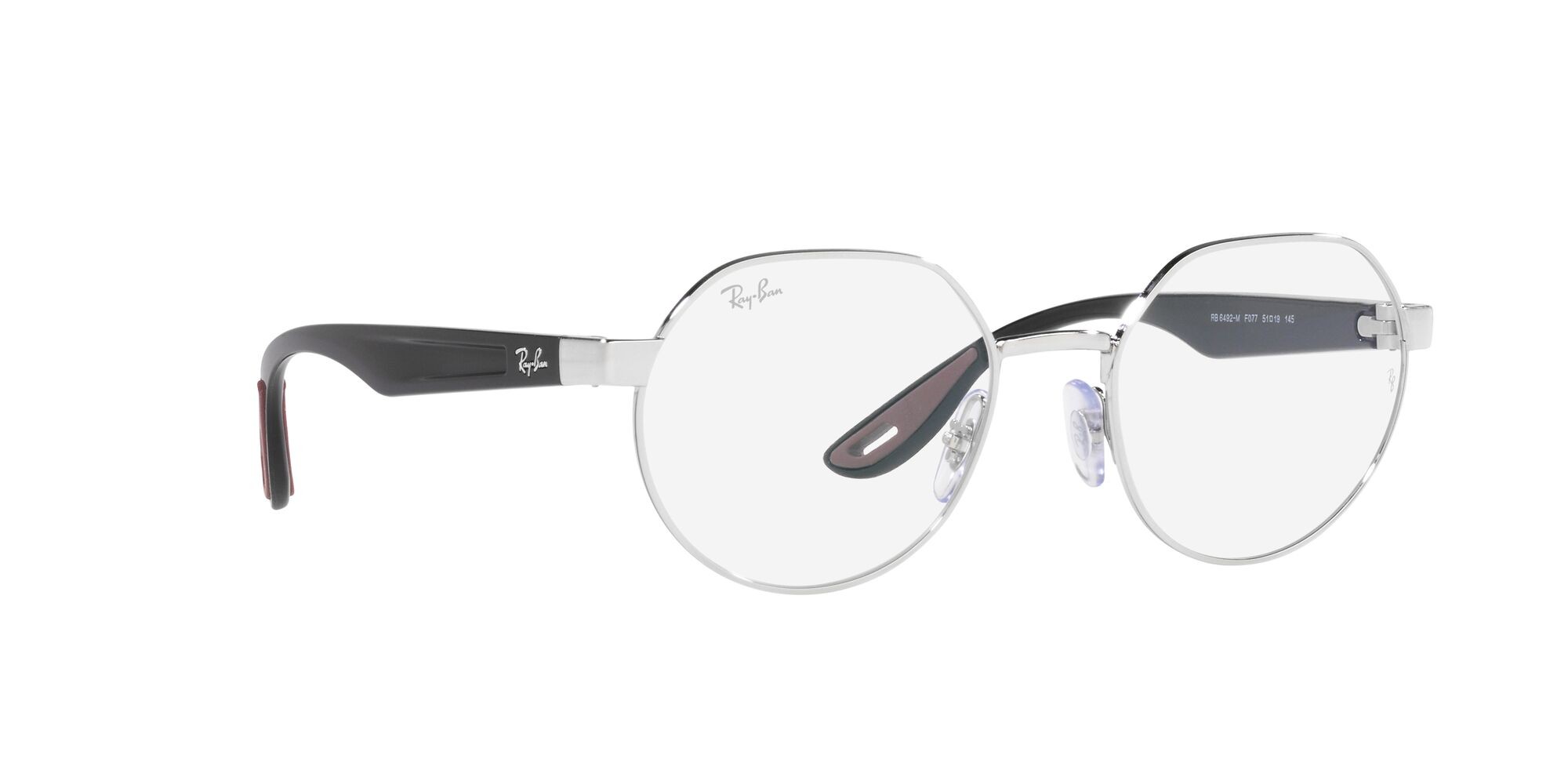 Brillen Ray-Ban Scuderia Ferrari RX 6492M (F077) - RB 6492M F077 farbe argento form unregelmäßig gläser lente demo