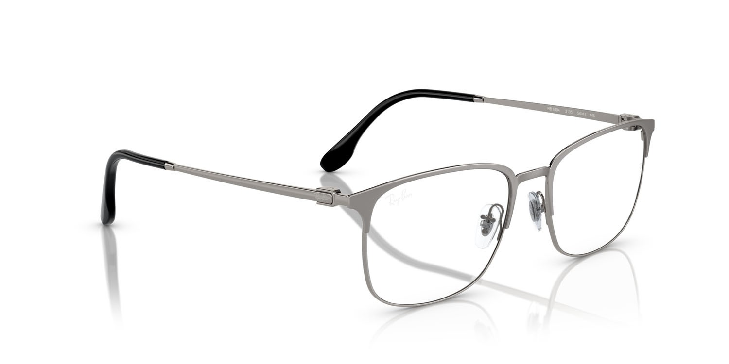 Eyeglasses Ray-Ban RX 6494 (3135) - RB 6494 3135 color gunmetal su gunmetal shape square lenses trasparente