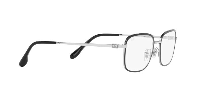 Brillen Ray-Ban RX 6495 (2861) - RB 6495 2861 farbe nero su argento form quadratisch gläser trasparente