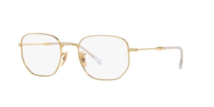 Occhiali da vista Ray-Ban RX 6496 (2500) - RB 6496 2500 colore oro forma irregolare lenti trasparente