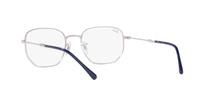 Occhiali da vista Ray-Ban RX 6496 (2501) - RB 6496 2501 colore argento forma irregolare lenti trasparente