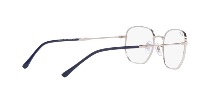 Occhiali da vista Ray-Ban RX 6496 (2501) - RB 6496 2501 colore argento forma irregolare lenti trasparente