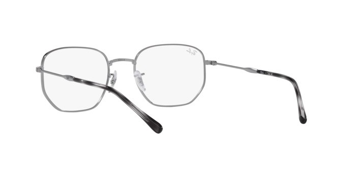 Occhiali da vista Ray-Ban RX 6496 (2502) - RB 6496 2502 colore gunmetal forma irregolare lenti trasparente
