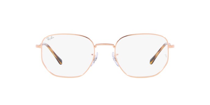 Occhiali da vista Ray-Ban RX 6496 (3094) - RB 6496 3094 colore oro rosa forma irregolare lenti trasparente