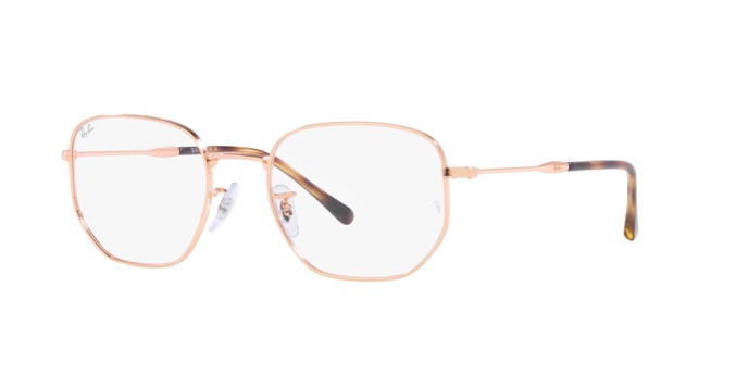 Occhiali da vista Ray-Ban RX 6496 (3094) - RB 6496 3094 colore oro rosa forma irregolare lenti trasparente