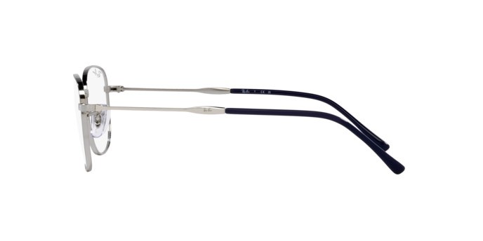 Lunettes de vue Ray-Ban RX 6497 (2501) - RB 6497 2501 couleur argento forme carré verres trasparente
