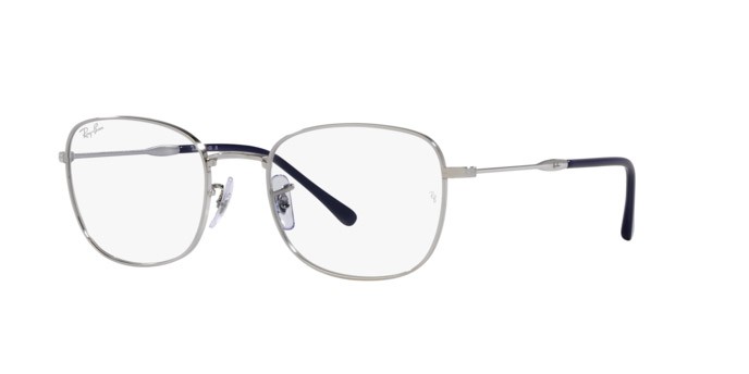 Lunettes de vue Ray-Ban RX 6497 (2501) - RB 6497 2501 couleur argento forme carré verres trasparente
