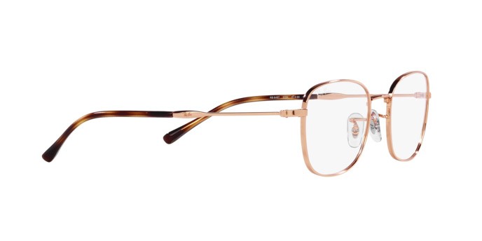 Brillen Ray-Ban RX 6497 (3094) - RB 6497 3094 farbe oro rosa form quadratisch gläser trasparente
