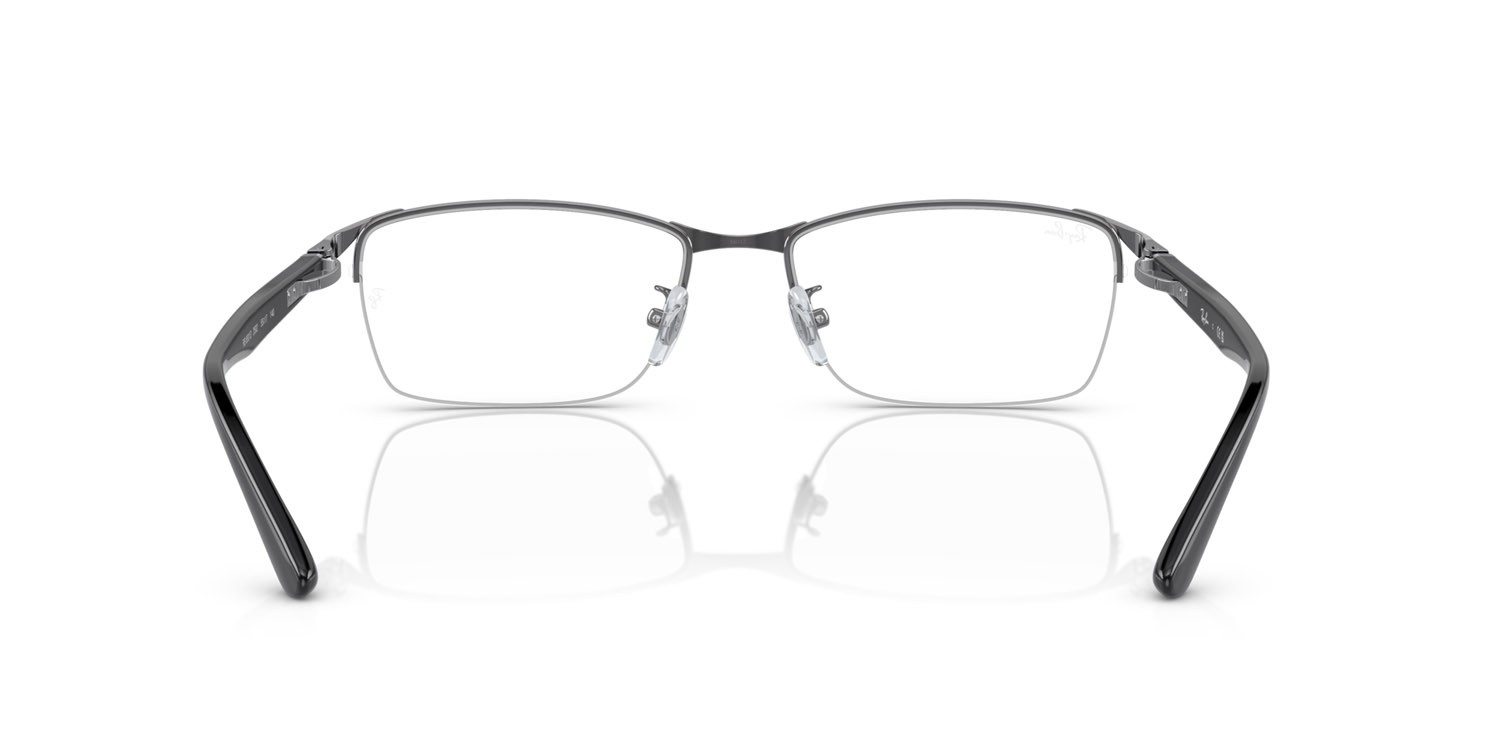 Occhiali da vista Ray-Ban RX 6501D (2502) - RB 6501D 2502 colore gunmetal forma rettangolare lenti trasparente