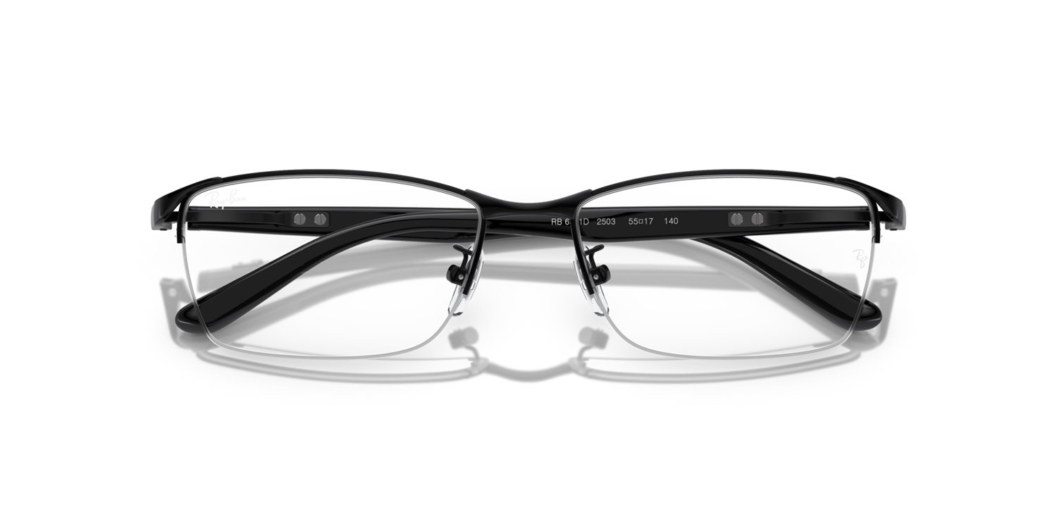 Occhiali da vista Ray-Ban RX 6501D (2503) - RB 6501D 2503 colore nero forma rettangolare lenti trasparente