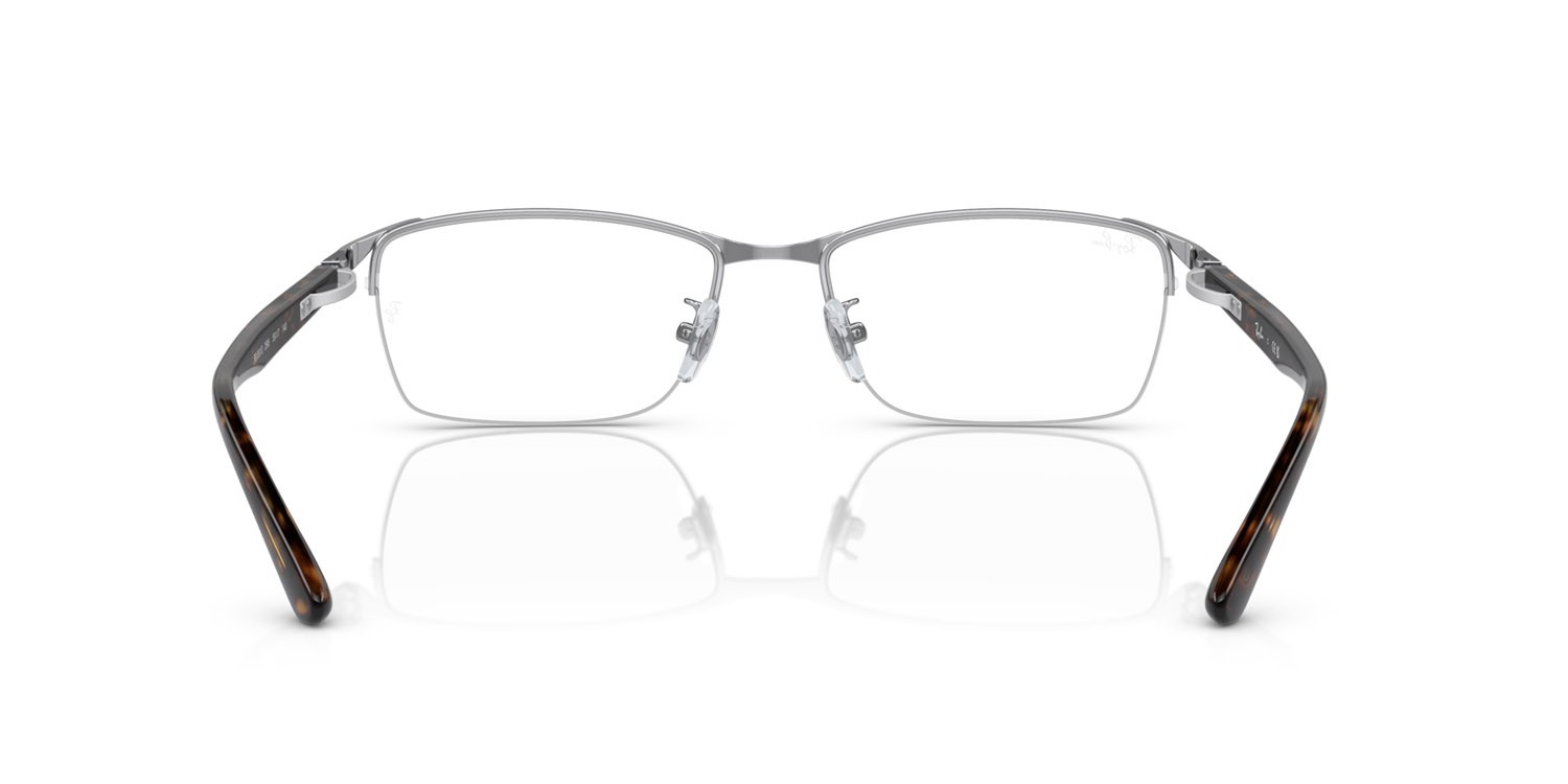 Eyeglasses Ray-Ban RX 6501D (2595) - RB 6501D 2595 color argento shape rectangle lenses trasparente