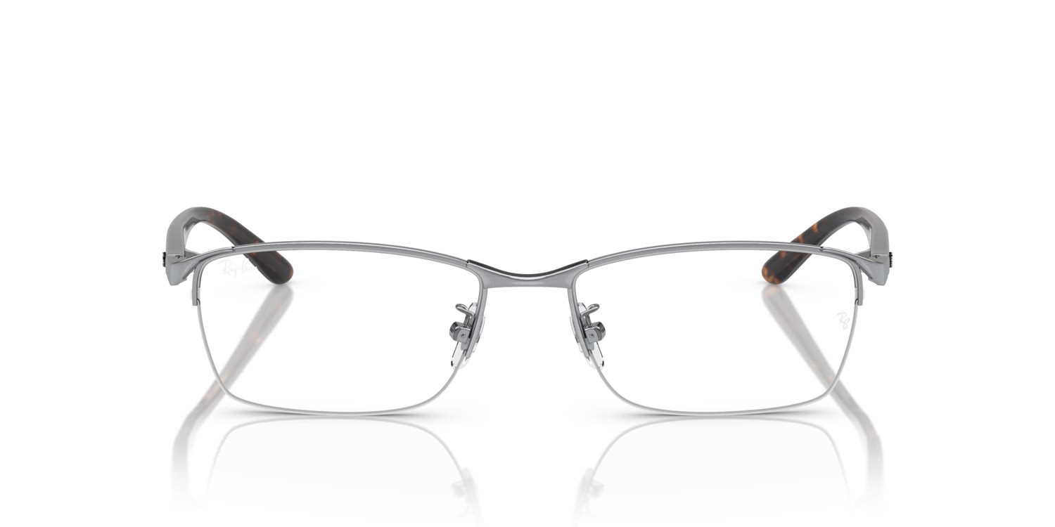 Eyeglasses Ray-Ban RX 6501D (2595) - RB 6501D 2595 color argento shape rectangle lenses trasparente