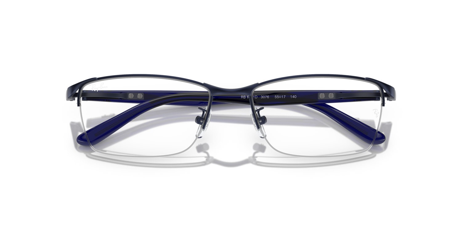Occhiali da vista Ray-Ban RX 6501D (3076) - RB 6501D 3076 colore blu forma rettangolare lenti trasparente