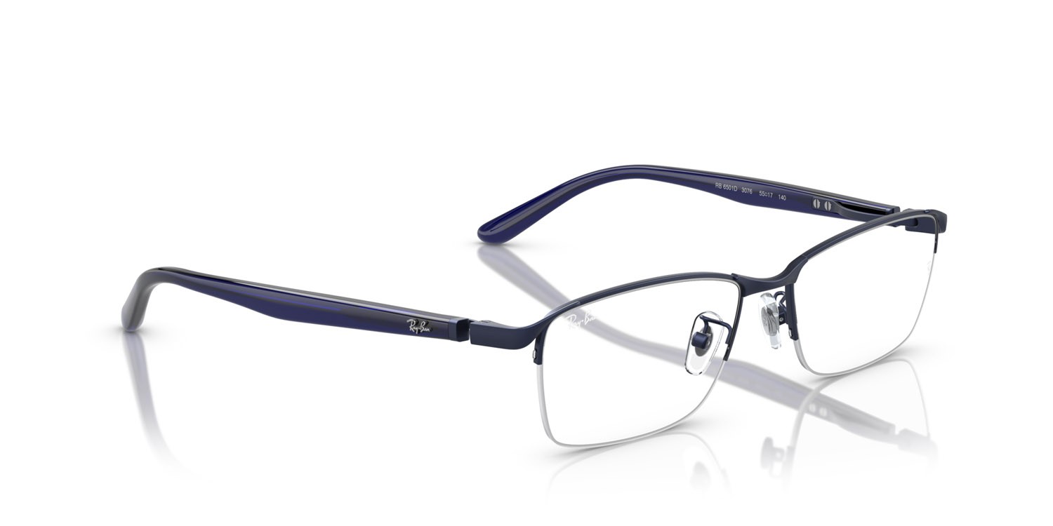 Occhiali da vista Ray-Ban RX 6501D (3076) - RB 6501D 3076 colore blu forma rettangolare lenti trasparente