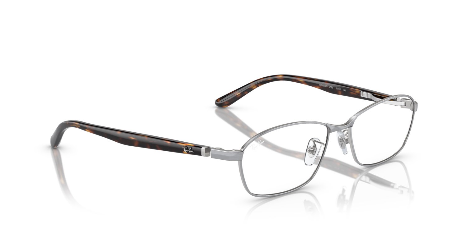 Occhiali da vista Ray-Ban RX 6502D (2595) - RB 6502D 2595 colore argento forma rettangolare lenti trasparente