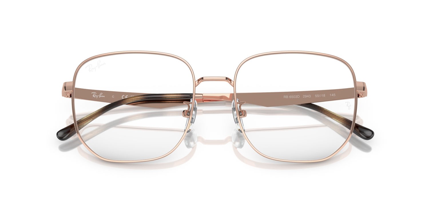 Occhiali da vista Ray-Ban RX 6503D (2943) - RB 6503D 2943 colore rame forma irregolare lenti trasparente