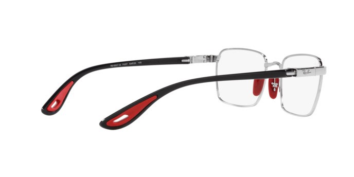 Brillen Ray-Ban Scuderia Ferrari RX 6507M (F007) - RB 6507M F007 farbe argento form unregelmäßig gläser trasparente