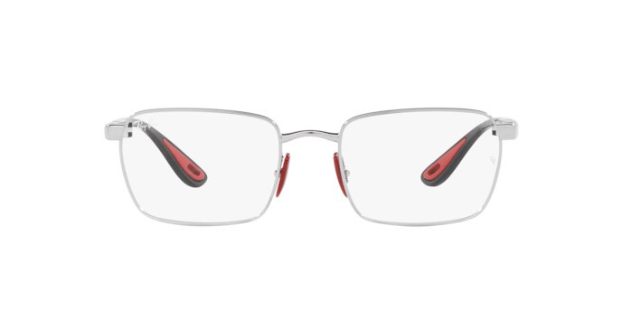 Brillen Ray-Ban Scuderia Ferrari RX 6507M (F007) - RB 6507M F007 farbe argento form unregelmäßig gläser trasparente