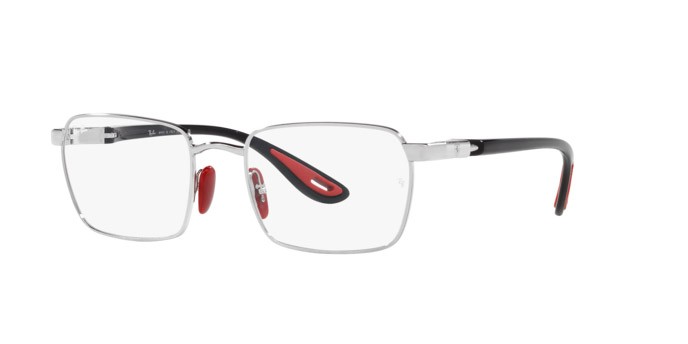 Brillen Ray-Ban Scuderia Ferrari RX 6507M (F007) - RB 6507M F007 farbe argento form unregelmäßig gläser trasparente