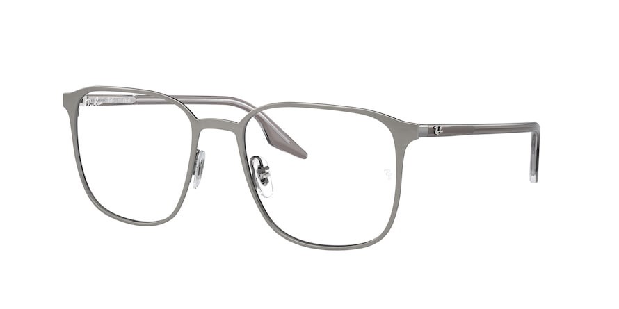 Occhiali da vista Ray-Ban RX 6512 (2553) - RB 6512 2553 colore gunmetal forma quadrato lenti trasparente