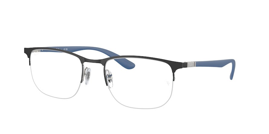 Occhiali da vista Ray-Ban RX 6513 (3161) - RB 6513 3161 colore nero su nero forma irregolare lenti trasparente