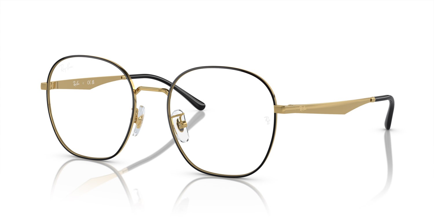 Occhiali da vista Ray-Ban RX 6515D (2991) - RB 6515D 2991 colore nero su oro forma irregolare lenti lente demo