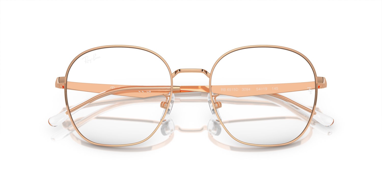 Occhiali da vista Ray-Ban RX 6515D (3094) - RB 6515D 3094 colore oro rose forma irregolare lenti lente demo