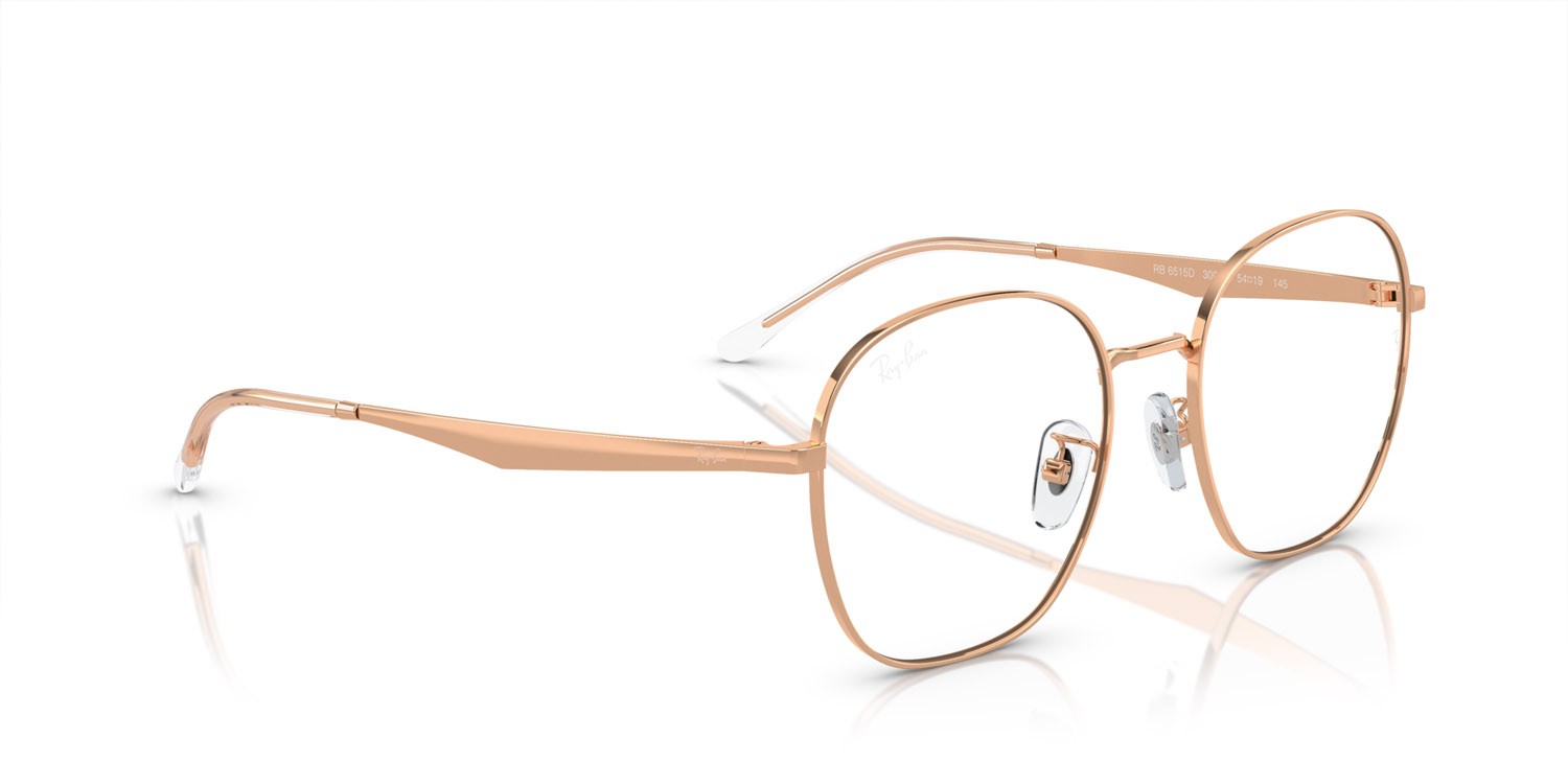 Occhiali da vista Ray-Ban RX 6515D (3094) - RB 6515D 3094 colore oro rose forma irregolare lenti lente demo