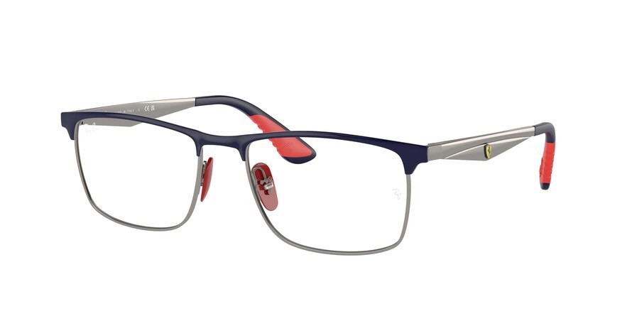 Occhiali da vista Ray-Ban Scuderia Ferrari RX 6516M (F086) - RB 6516M F086 colore blu su gunmetal forma rettangolare lenti lente demo