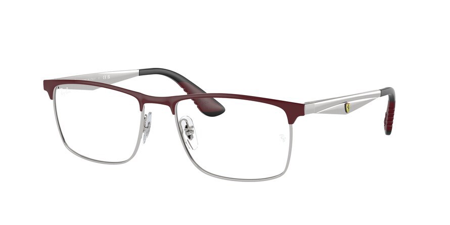 Brillen Ray-Ban Scuderia Ferrari RX 6516M (F090) - RB 6516M F090 farbe dark red on silver form rechteckig gläser lente demo