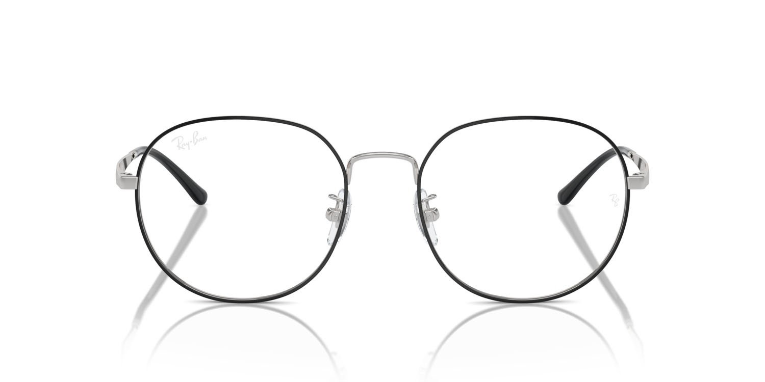 Eyeglasses Ray-Ban RX 6517D (2983) - RB 6517D 2983 color nero su argento shape pantos lenses trasparente