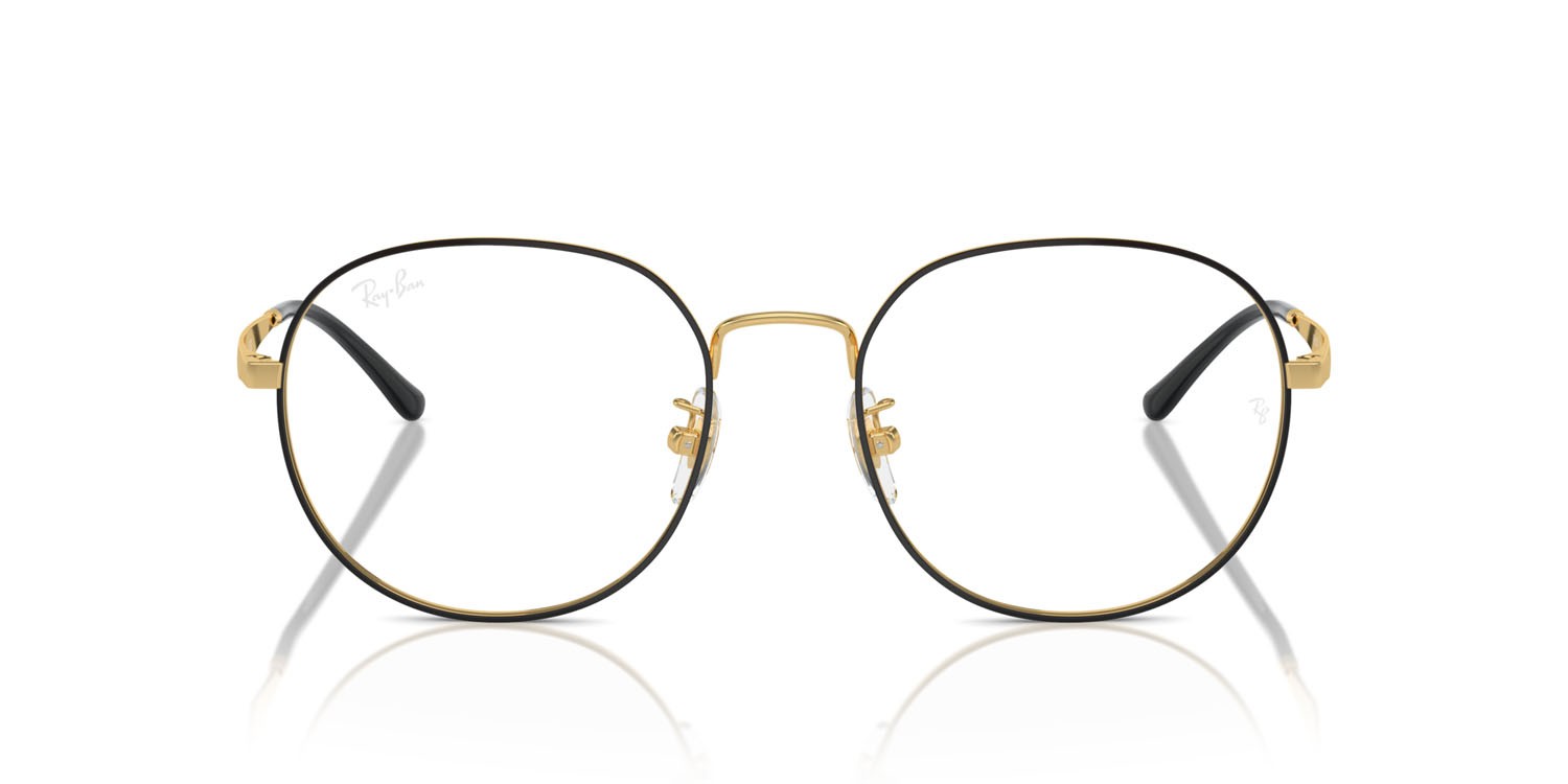 Occhiali da vista Ray-Ban RX 6517D (2991) - RB 6517D 2991 colore nero su oro forma pantos lenti trasparente