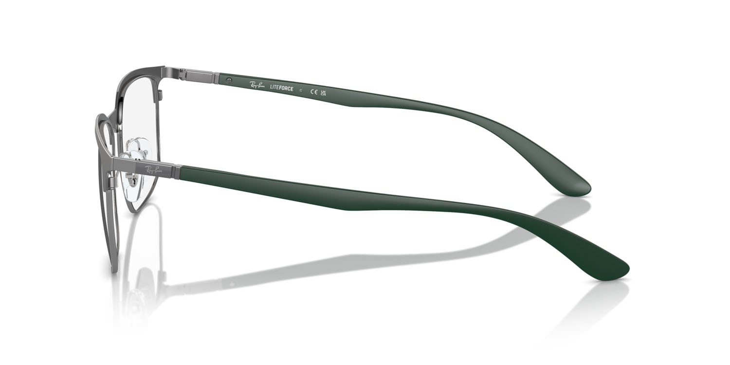 Eyeglasses Ray-Ban RX 6518 (2620) - RB 6518 2620 color gunmetal su gunmetal shape square lenses trasparente
