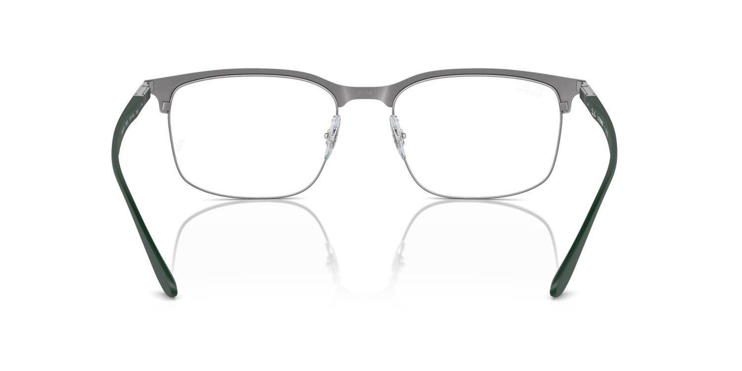 Eyeglasses Ray-Ban RX 6518 (2620) - RB 6518 2620 color gunmetal su gunmetal shape square lenses trasparente