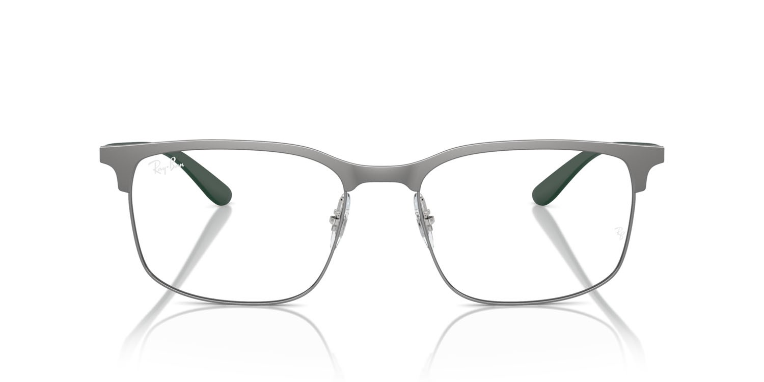 Eyeglasses Ray-Ban RX 6518 (2620) - RB 6518 2620 color gunmetal su gunmetal shape square lenses trasparente